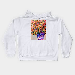 Purple Vase Filled with Flowers Painting Kids Hoodie